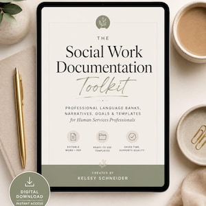 Social Work Documentation Toolkit | Case Notes, Assessment Narratives, Treatment Plan Goals, Progress Notes, Editable Templates