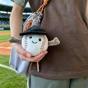 fun baseball plush toy, sports ball stuffed animal, cute baseball plushie, soft gift doll, sporty room decor