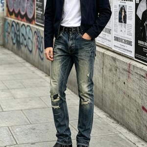 Y2k Ripped Jeans - 00s damaged studs denim archive y2k