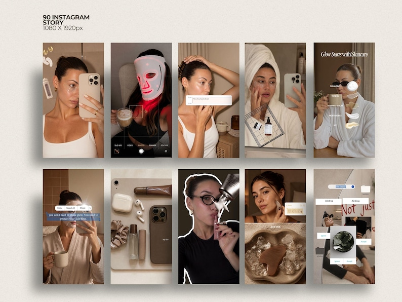 Marketingreels and esthetician posting templates for skincare content creators building their instagrambusiness. This Canva pack gives skincare coaches and beauty influencers ready-made content for routines, education, and reel covers — no design experience needed, fully editable in minutes.