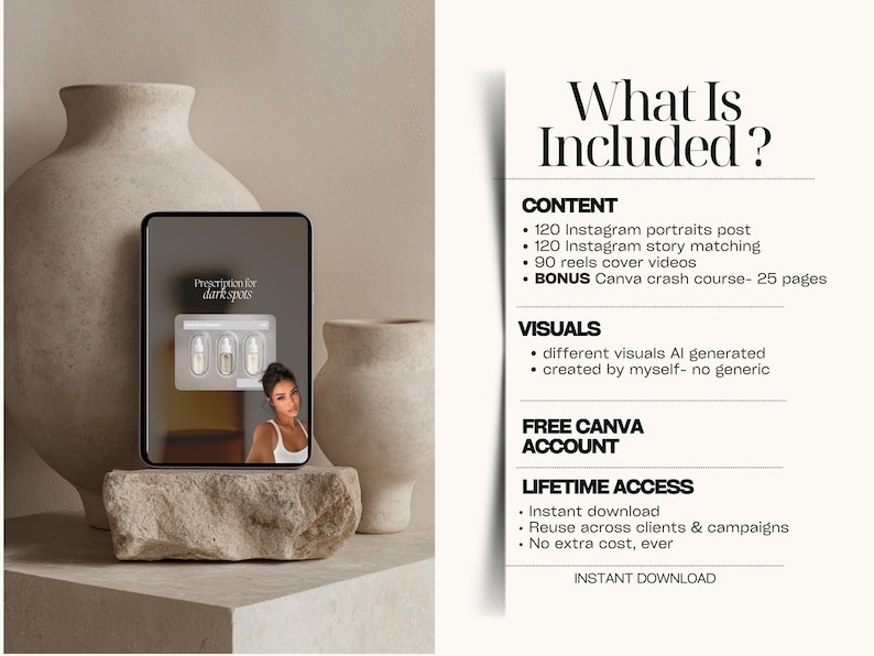 Instagramaesthetic templates designed for instagrambusiness presence and skincare content creators. Built in canvadesign for easy editing — no design skills required. This pack helps skincare coaches and beauty influencers post routine tips, ingredient breakdowns, and reel covers that keep their entire feed visually cohesive and on-brand.
