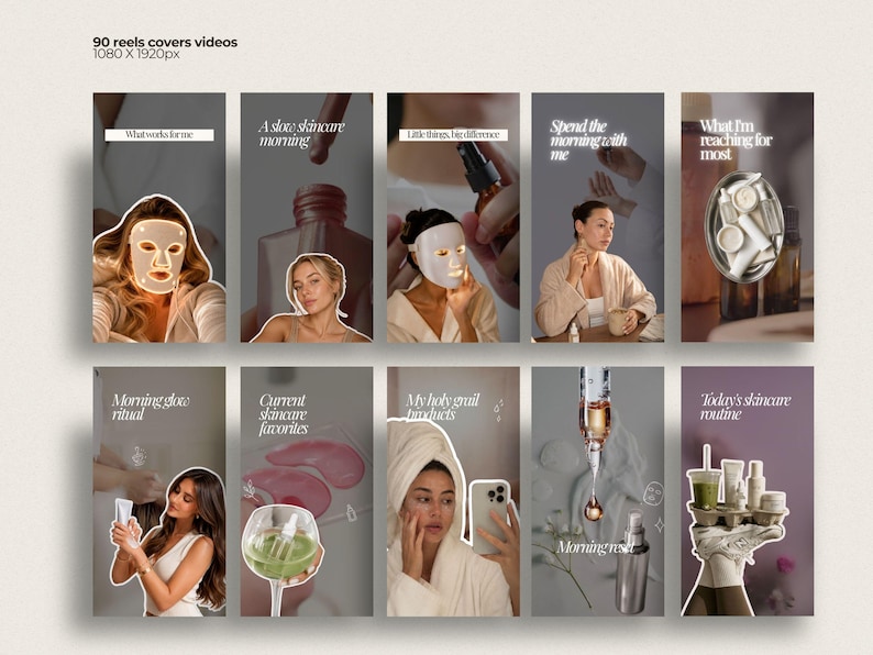 Self-care and skin ritual templates for instagrambusiness wellness content creators. This lifecoach post style pack reaches wellb and wellbing search audiences — wellness coaches who weave skincare into their holistic self-care content. Editable Canva posts, stories, and reel covers for life coaches blending skin rituals into their feed.