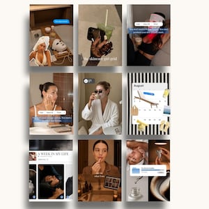 Skincare contents templates for instagrambusiness growth, built for content creators and skincare coaches. Includes nurse injector reels-style covers for a polished, clinical-meets-creator aesthetic. Posts, stories, and reel covers cover education, routines, and engagement content for skincare influencers and beauty professionals growing their personal brand on Instagram.