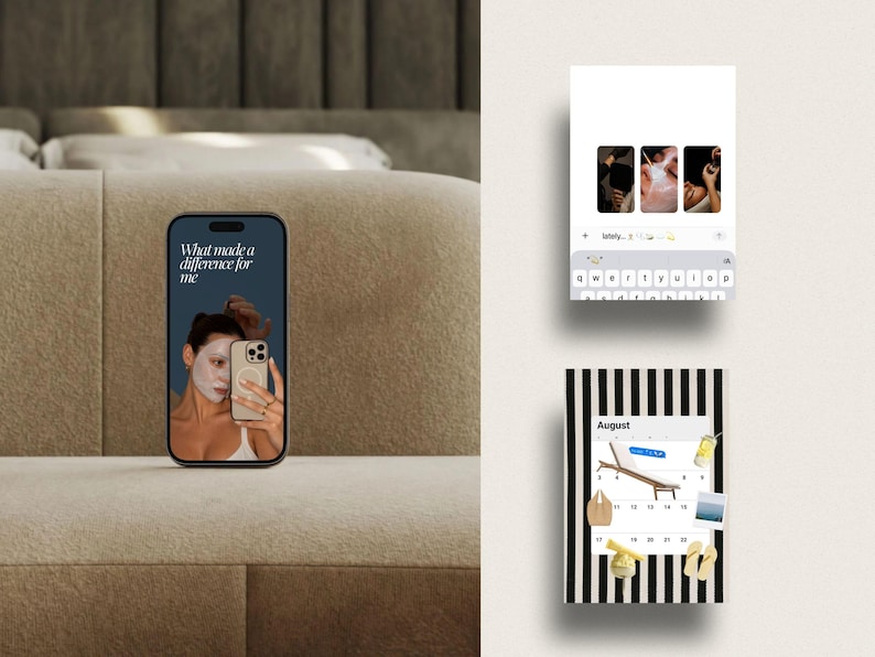 Wellb and wellbing search-driven templates for instagrambusiness wellness coaches who post skincare as self-care. A wellness coach reel cover style designed for holistic content creators bridging skin ritual education with mindset and self-care messaging. Fully editable Canva posts, stories, and reel covers.