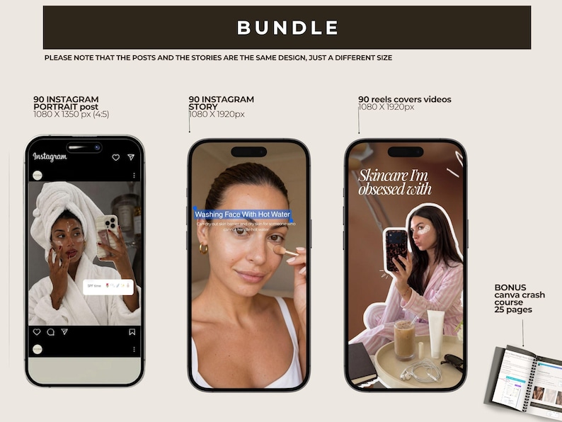 Skincare socialmedia templates for instagrambusiness skincare coaches and content creators. Featuring an aesthetic nurse reel cover style that bridges clinical credibility with creator aesthetics. Editable Canva templates including posts, stories, and reel covers for skincare influencers building a trustworthy, educational Instagram presence.