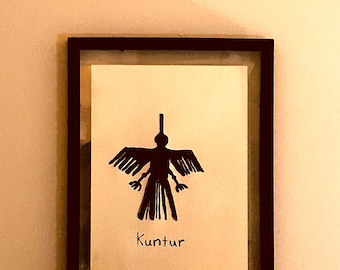 Andean condor ink painting