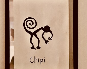 Peruvian Nazca monkey painting