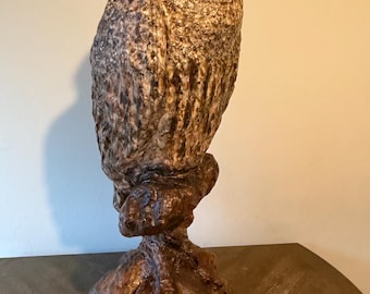 Custom Hand Carved Owl Sculpture – Wildlife Art, Signed & Dated