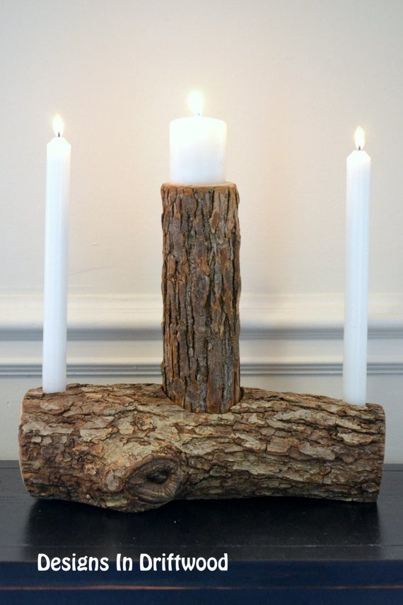 Rustic Wood Wedding Unity Candle Set Woodland Wedding | Etsy