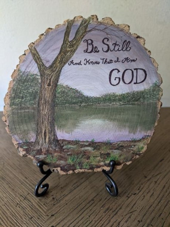 Beautiful Hand Painted Rustic Picture With Bible Scripture | Etsy
