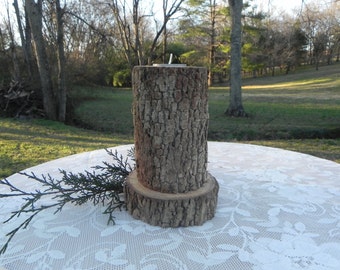 Set of 5 Rustic Wood Candle Holders - Wedding Centerpiece  - Rustic Wedding Centerpiece - Wooden Tea Light Centerpieces