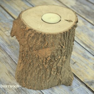 Large Rustic Wood Candle Holder - Country Candle Holder - Rustic Wedding Centerpiece - Wooden Tea Light Centerpieces - Gift