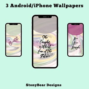 Android/iPhone Digital Wallpaper Background For Home Or Lock Screen. 3 PNG Wallpapers + BONUS!