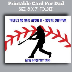 Biglietto di compleanno per papà, biglietto per la festa del papà, papà molto importante, da figlio, da figlia, giocatore di baseball, tema sportivo
