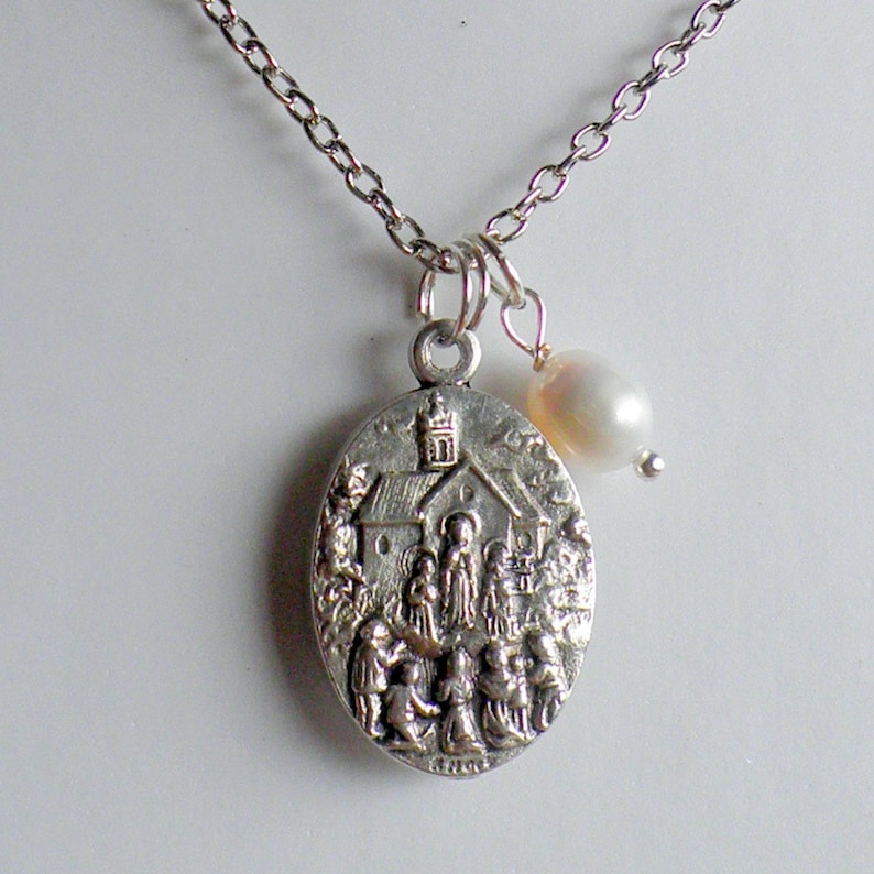 Our Lady of Knock Medal With Holy Water Capsule Irish Etsy