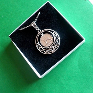 1966, 59th Birthday coin, Irish sixpence, Irish Wolfhound coin necklace, Hypoallergenic Silver chain, More Dates Available See all Options