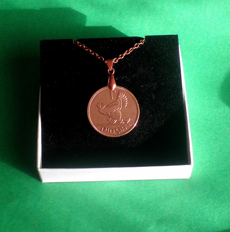 70th Birthday Present Ireland 1949 Irish Coin Penny Coin Hen Chicks Celtic Harp