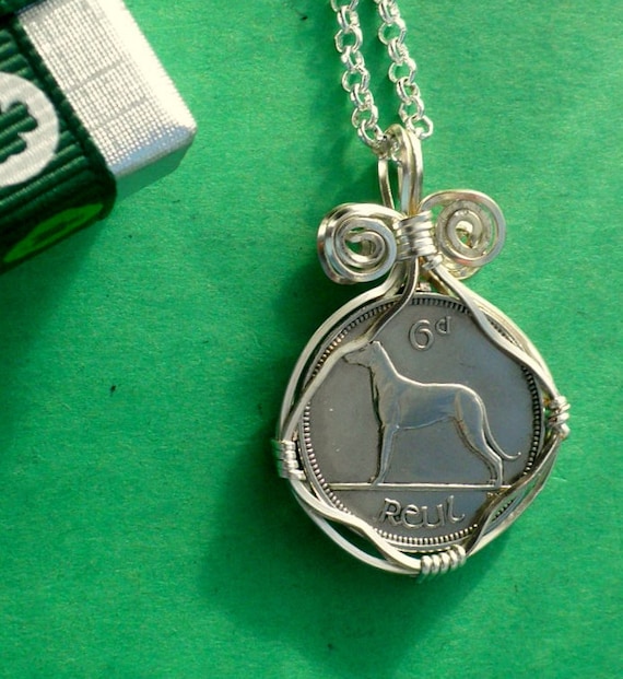 1965 IRISH LUCKY RABBIT COIN PENDANT on a 28/" 925 STERLING SILVER Chain