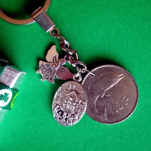 Cadeau pour l'Irlande, médaille Knock, avec porte-clés irlandais, porte-clés 10 pièces avec carte récit, disponible pour de nombreuses années