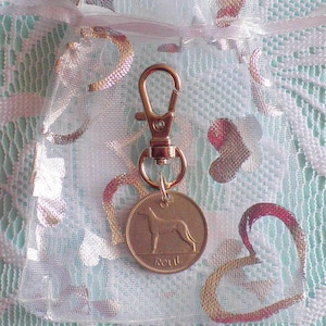An Irish Wedding Sixpence, Lucky Wedding Sixpence Purse Charm, Bouquet charm, Gift for Bride, Bridal Gift,