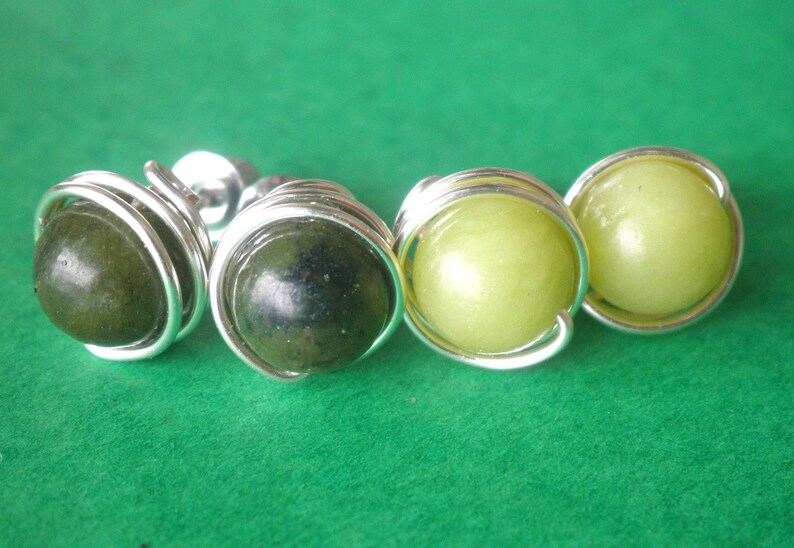 connemara marble stud earrings