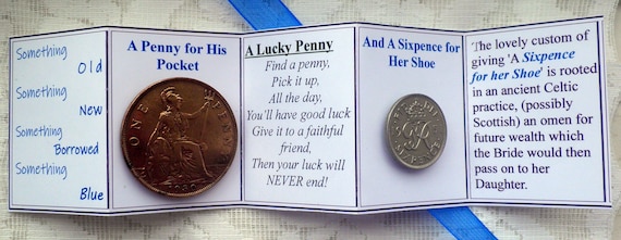 English Wedding Memento, A Penny for His Pocket and a