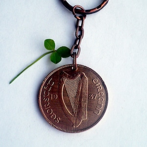 1937 Irish Penny, 88.Geburtstagsgeschenk, Boxed Lucky Irish Penny Schlüsselanhänger, Irland Penny Münze Schlüsselanhänger, direkt aus Irland