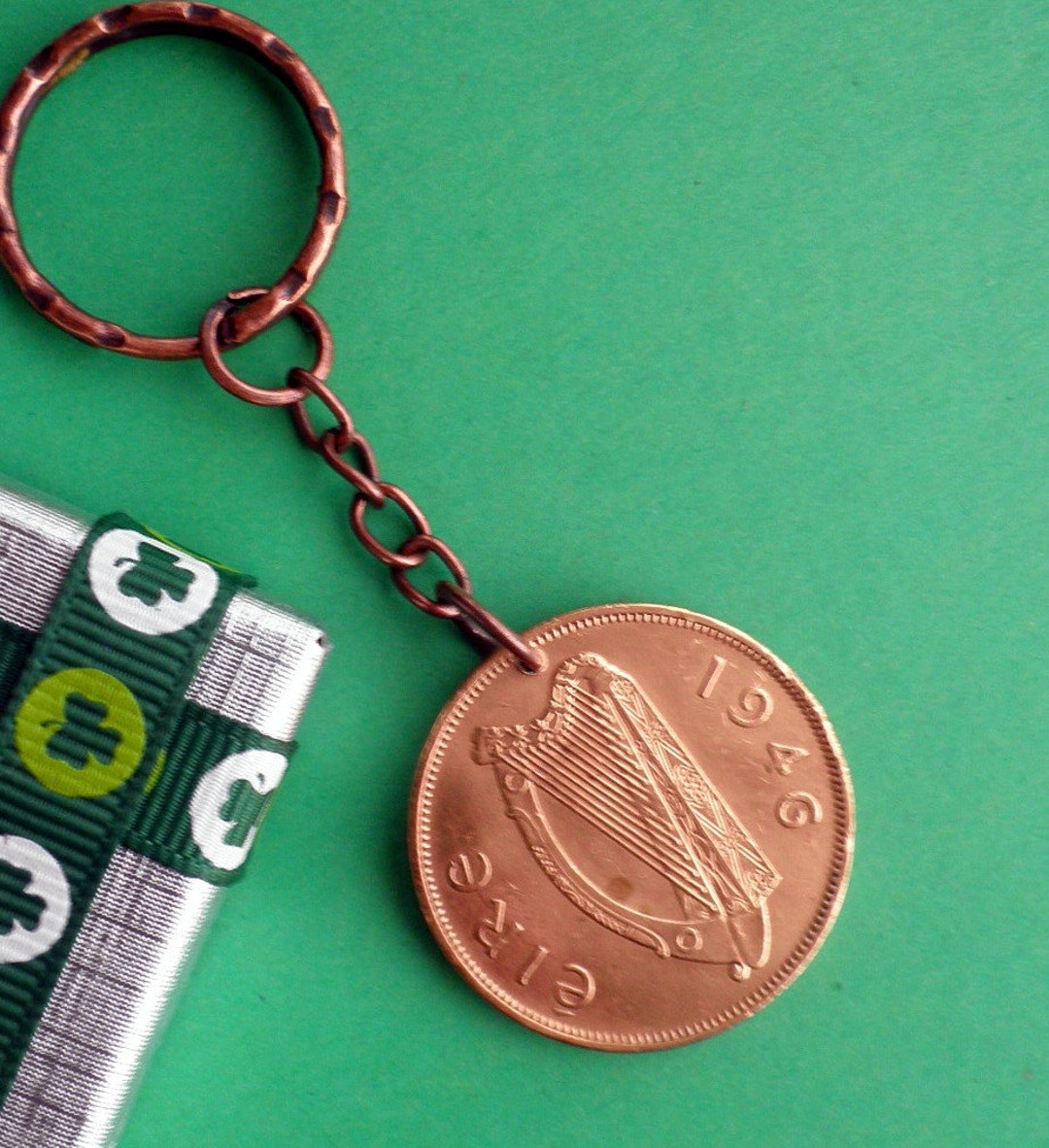1946 Lucky Irish Penny Keyfob, Boxed Gift, 78th Birthday Gift, Ireland