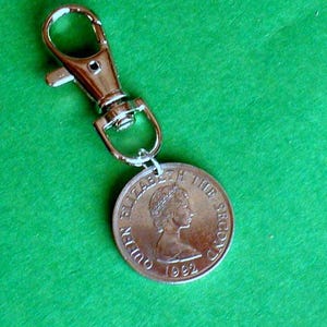 1992 Jersey Münze, 33. Geburtstagsgeschenk, Balliwick of Jersey, ein 10p Golfers Schlüsselanhänger oder Taschenanhänger