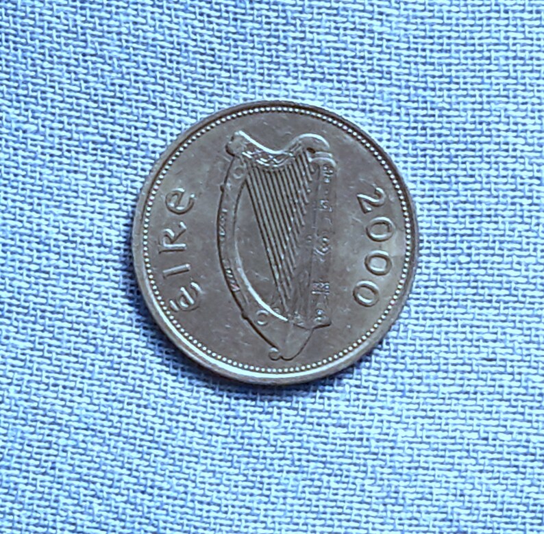 Irish Punt Coin 2000 Nickle. Ireland Millennium Etsy