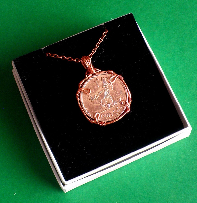 70th Birthday Present Ireland 1949 Irish Coin Penny Coin Hen Chicks Celtic Harp