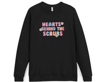 Sweatshirt mit Herzchenmuster | Medizinische Bekleidung für Pflegekräfte mit Blumenmuster