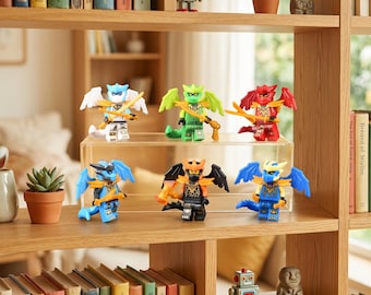Elemental Dragon Ninjas Spielzeug Set, Kai Jay Cole Zane Nya Krieger Figuren