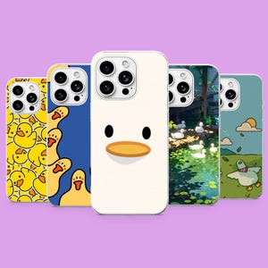 Niedliche Enten-Handyhülle für iPhone 18 Pro, 17, 17 Pro, 16, 15, 13, Samsung S26, S25 Ultra, S24, A17, A16, Pixel 11, 10A