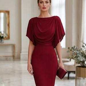 Burgundy Short Dress