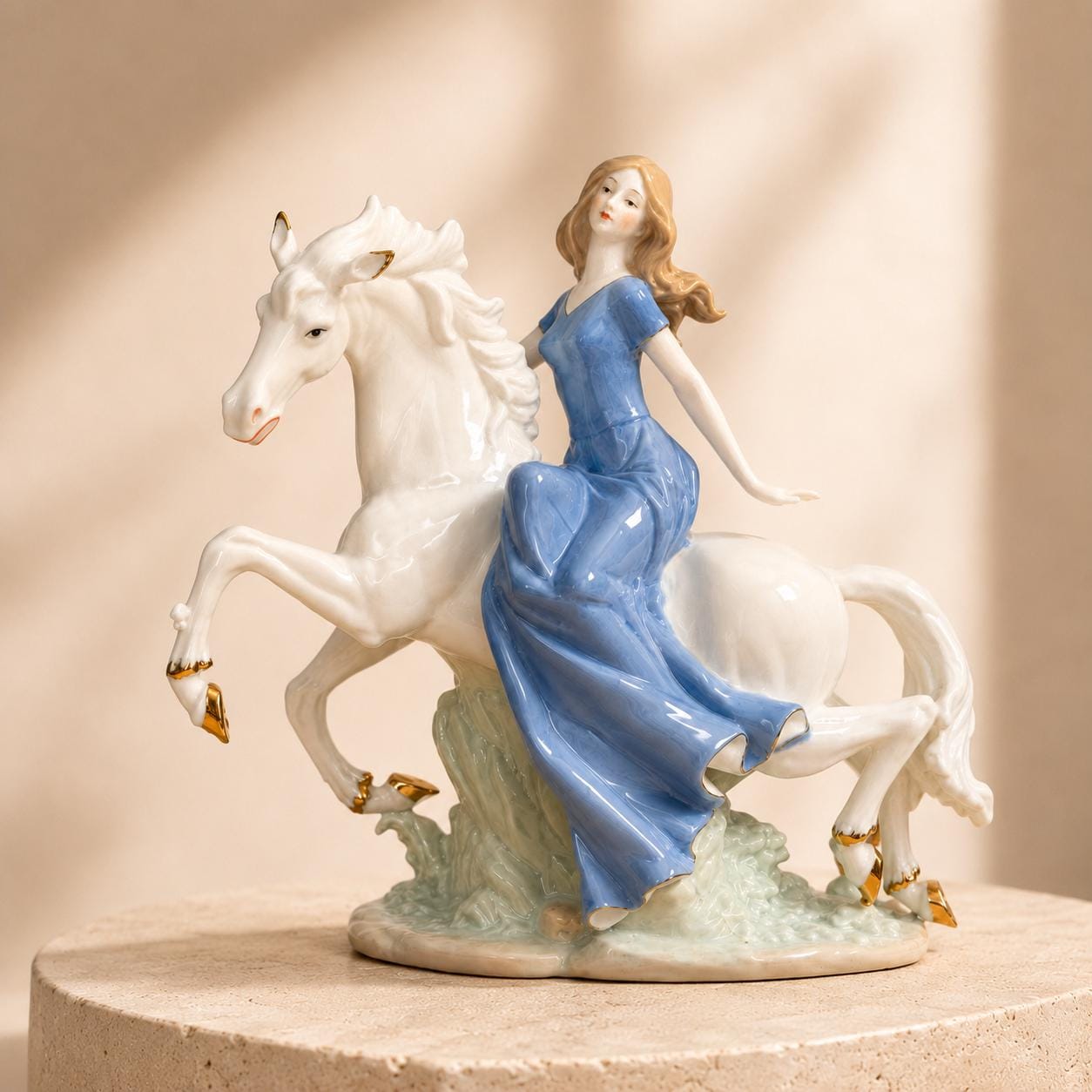 Porcelain white horse figurine - Etsy 日本
