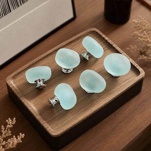 Frosted Glass Drawer Knobs – Irregular Knobs for Cabinets & Dressers