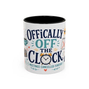 Officieel onmiddellijke koffiemok | Grappig pensioencadeau | Accentkleur keramiek 11oz 15oz