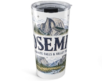 Vaso térmico de 591 ml (20 oz) del Parque Nacional Yosemite / Regalo del Valle del Granito de California / Vaso de viaje de acero inoxidable con aislamiento