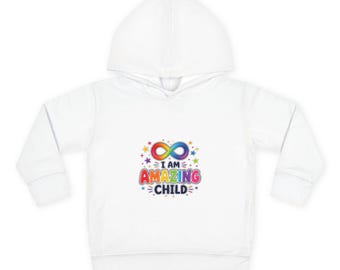 Sudadera con capucha de aceptación del autismo / Sudadera polar para niños pequeños con símbolo del infinito arcoíris