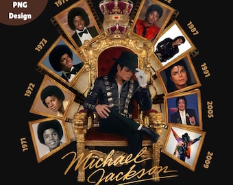 Michael Jackson PNG, King of Pop Fan Design, Retro Music Graphic