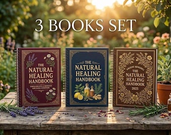 Natural Healing Handbook 3 Book Set | Herbal Remedies Collection | Natural Wellness Guide