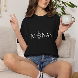 T-Shirt, Sacred Geometry Graphic Tee, Spiritual Oneness Back Print, Minimalist Premium Unisex Streetwear, MONAS Genesis
