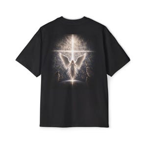 T-Shirt, Angel of Oneness Graphic Tee, Sacred Geometry Celestial Back Print, Oversized AS Colour 5080 Streetwear, MONAS Genesis