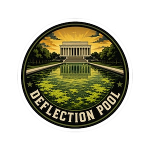Lustiger Deflection Pool Washington DC Reflecting Pool Aufkleber, Algen Politischer Aufkleber, National Mall Andenken, Washington DC lokales Stolzgeschenk