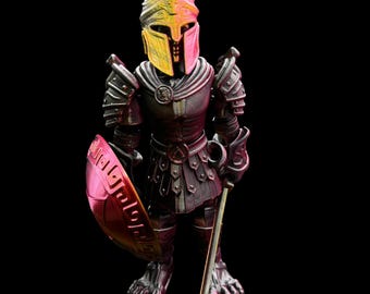 Figurka Spartan Warrior z przegubem, wielokolorowa, jedwabna zabawka PLA+ Flexi, kolekcjonerska dekoracja biurka