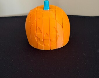 Elastyczna, drukowana w 3D zabawka Fidget w kształcie dyni – dekoracja biurka na Halloween, łagodząca stres (PLA)