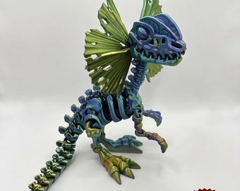 Flexi Dilophosaurus – Ruchoma, drukowana w 3D zabawka-fidget w kształcie dinozaura