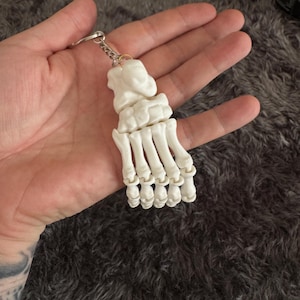 Gelede skeletvoet sleutelhanger – 3D-geprint flexibel fidget speelgoed