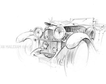 Alvis Speed 20 - Limited Edition, Signed A3 Print